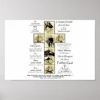 Pôster Caminhos para Deus por imagens amarelas de fé