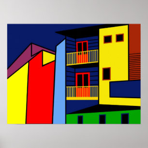 Poster Caminito em Boca, uma vizinhança de Buenos Aires
