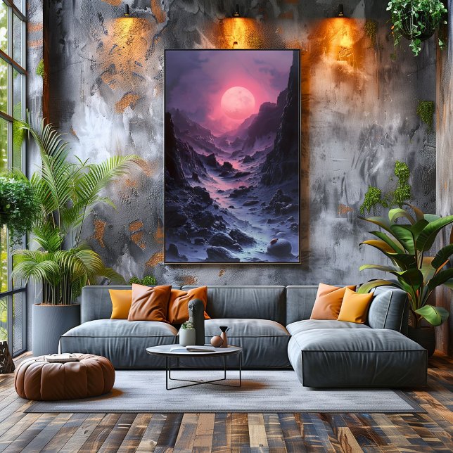 Pôster Camino de la Luna Alienígena: Paisaje Surrealista  (Criador carregado)