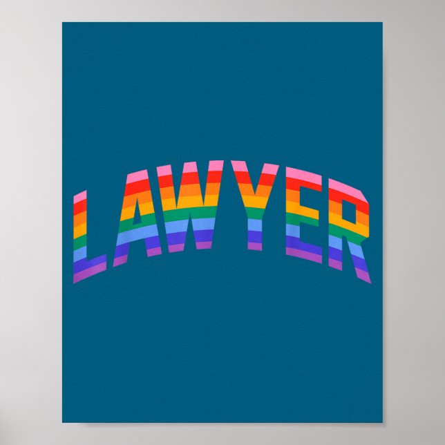 Poster Camisa Advogado Lgbtq Bandeira Arco-Íris Ator (Frente)