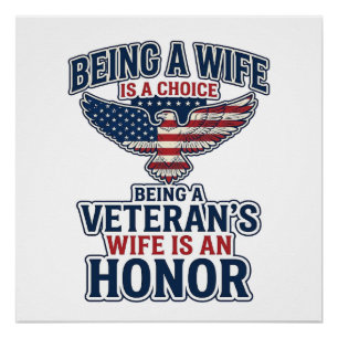 Pôster Camisa Águia Patriótica Honra Esposa de Veterano