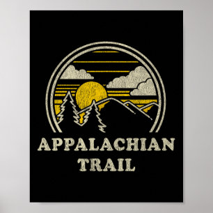 Poster Camisa Appalachian Trail Vintage Montanhismo Monta