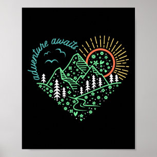 Poster Camisa Aventura Espera Explorar Mais Natureza Cami