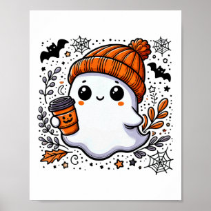 Poster Camisa Bonita De Halloween Para Mulheres Fantasmas