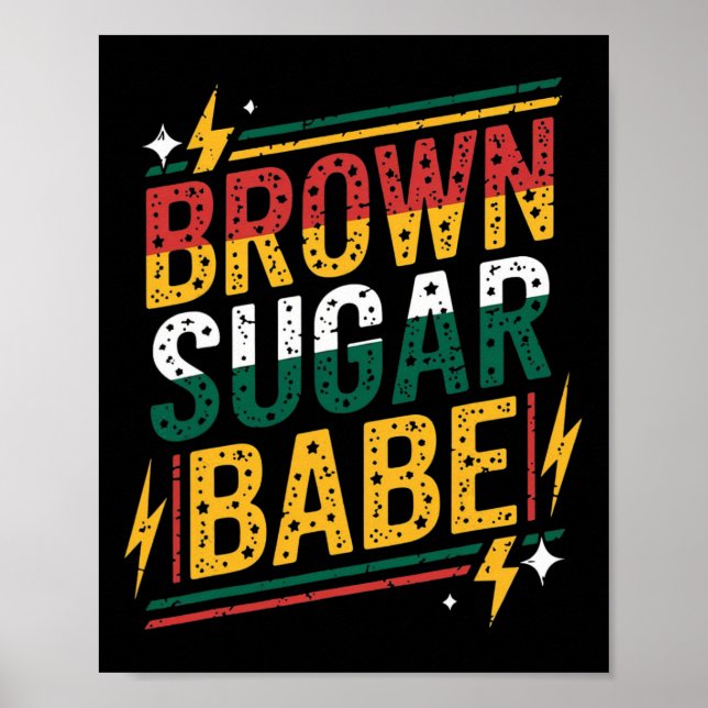 Poster Camisa Brown Sugar Be Mulheres Mês da História Neg (Frente)
