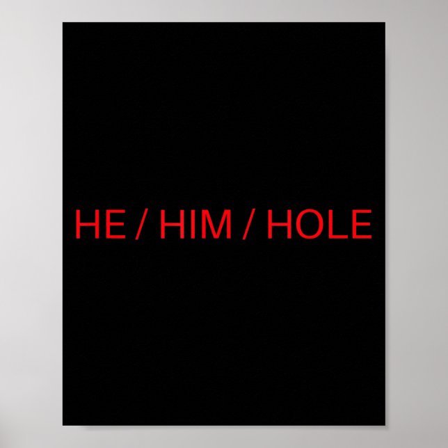 Poster Camisa Buraco Nele Ele Funny Sarcástico Dia dos Na (Frente)