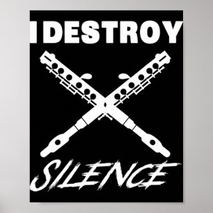 Poster Camisa Ccolo Engraçada - Eu Destruo Silêncio Ano N