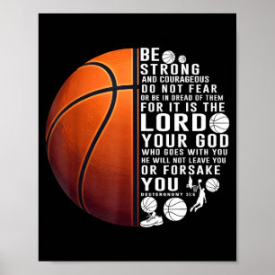 Poster Camisa Cristã Basquete Deuteronômio 31 6