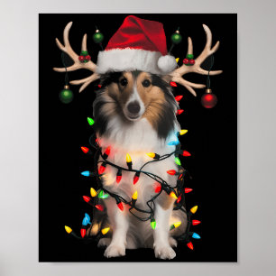 Poster Camisa da Árvore de Natal do Cão de Pastoreio de S