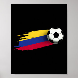 Poster Camisa da bandeira da Colômbia Time de futebol col