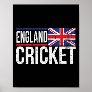 Poster Camisa da Bandeira da Inglaterra Críquete Torneio 
