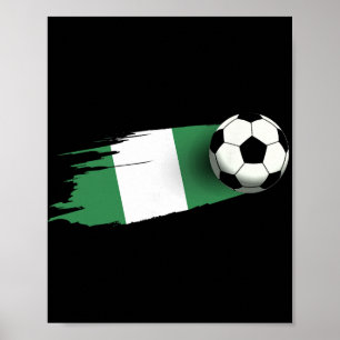 Poster Camisa da bandeira da Nigéria Time de futebol nige