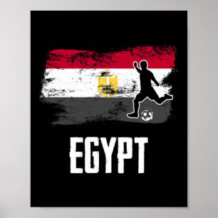 Poster Camisa da bandeira do Egito Time de futebol egípci