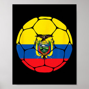 Poster Camisa da Bandeira do Futebol do Equador Presente