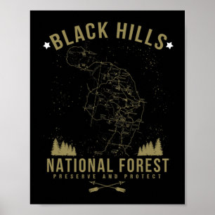 Poster Camisa da Floresta Nacional Black Hill Dakota do S