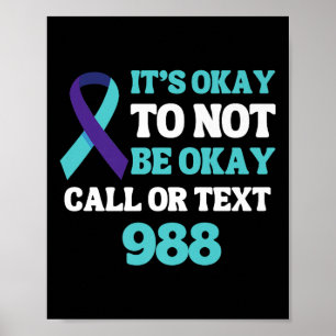 Poster Camisa da Linha de Ajuda 988 Prevenção ao Suicídio