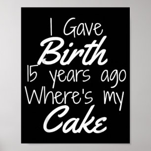 Poster Camisa da Mãe da Menina ou Menino de Aniversário 1