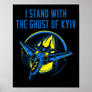Poster Camisa da Ucrânia – Ace Pilot Eu Apoio O Fantasma
