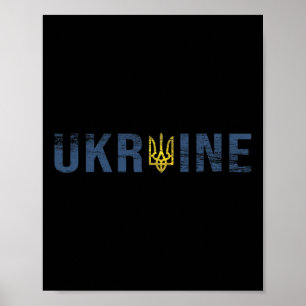 Poster Camisa da Ucrânia Tryzub Tridente Emblema Militar