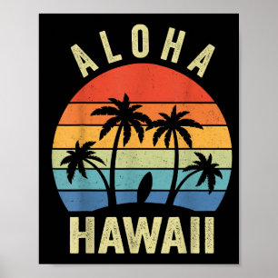 Poster Camisa das Ilhas Havaianas Aloha Havaí Praia de Su