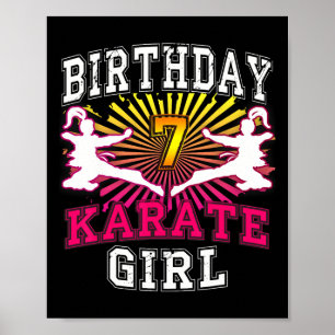 Poster Camisa De 7 De Aniversário - Karate, Criança De 7 