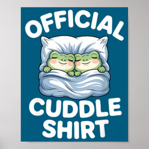 Poster Camisa de Abraço Fofa de Rãs Engraçadas Confortáve