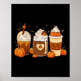 Poster Camisa de Ação de Graças Café de Outono Latte de A