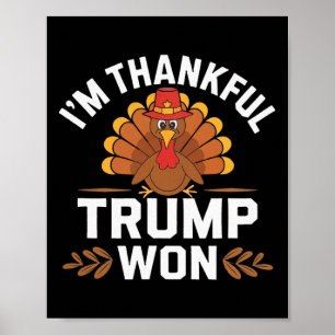 Poster Camisa de Ação de Graças de Trump Eu sou um venced