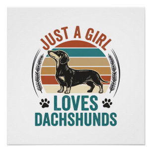 Pôster Camisa de Amante de Dachshund Gráfico de Cachorro