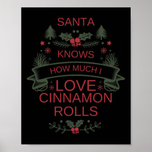 Poster Camisa de Amante de Pães de Canela de Natal Para C