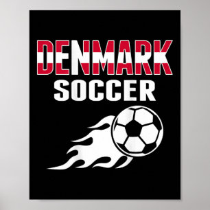Poster Camisa de Amantes de Futebol do Orgulhoso Dinamarc