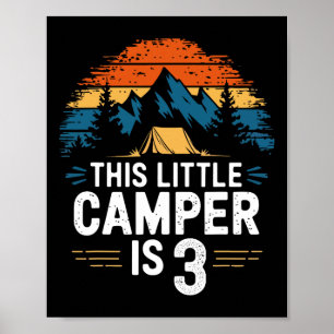 Poster Camisa De aniversário de 3 anos Para Crianças De 3