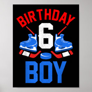 Poster Camisa De Aniversário De 6 Para Meninos De 6 Anos