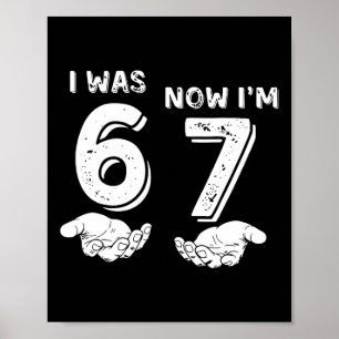 Poster Camisa de Aniversário de 7 Anos Era 6 Agora Eu Ten