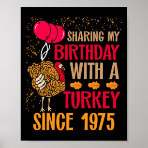 Poster Camisa de Aniversário de Ação de Graças Desde Nove