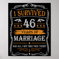 Camisa de Aniversário de Casamento de 46 anos para