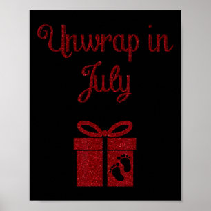 Poster Camisa de Anúncio de Gravidez de Natal Data de Nas