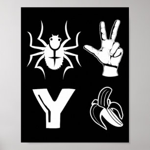 Poster Camisa de Banana Spider 2 Y Engraçada para Amante