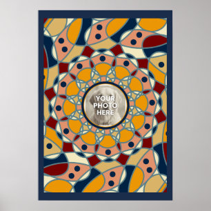 Poster Camisa de Bebê com Design de Mandala de Foto Perso