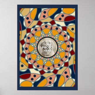 Poster Camisa de Bebê com Design de Mandala de Foto Perso