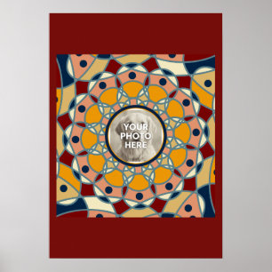 Poster Camisa de Bebê com Design de Mandala de Foto Perso