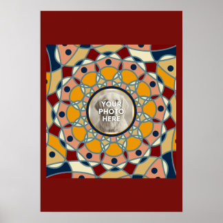 Poster Camisa de Bebê com Design de Mandala de Foto Perso