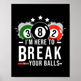 Poster Camisa de Bilhar de piscina - Rack de quebra de Pi