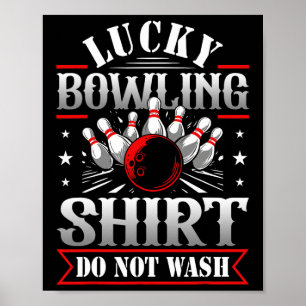 Poster Camisa De Boliche Sortuda Não Lave Jogos Engraçado