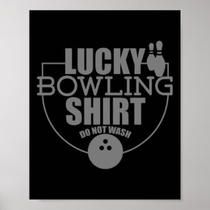 Poster Camisa De Boliche Sortuda Não Lave Uma Citação Eng