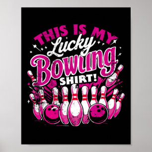 Poster Camisa De Boliche Sortuda Não Lave Uma Citação Eng