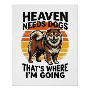 Pôster Camisa de Cachorro Chow Chow Heaven Tributo Vintag