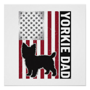 Pôster Camisa de Cachorro com Gravação Vintage Patriótica