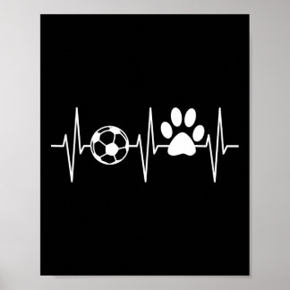 Poster Camisa de Cachorro de Futebol Amante de Cachorro E