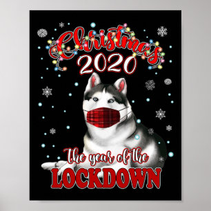 Poster Camisa de Cachorro Husky Siberiano Natal Quarenten